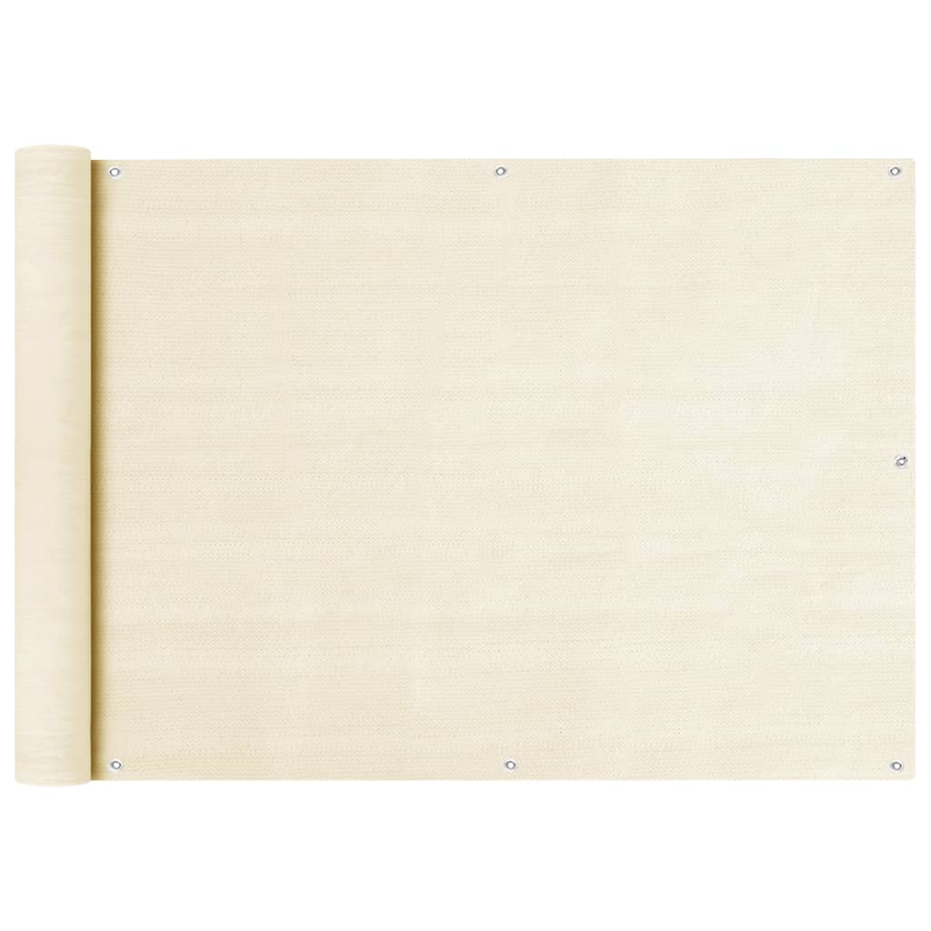 Balkon Sichtschutz Creme 75x400 cm HDPE