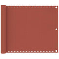 Balkon-Sichtschutz Terracotta-Rot 75x600 cm HDPE
