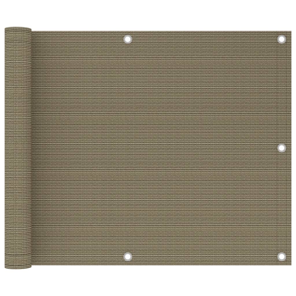 Balkon-Sichtschutz Taupe 75x300 cm HDPE