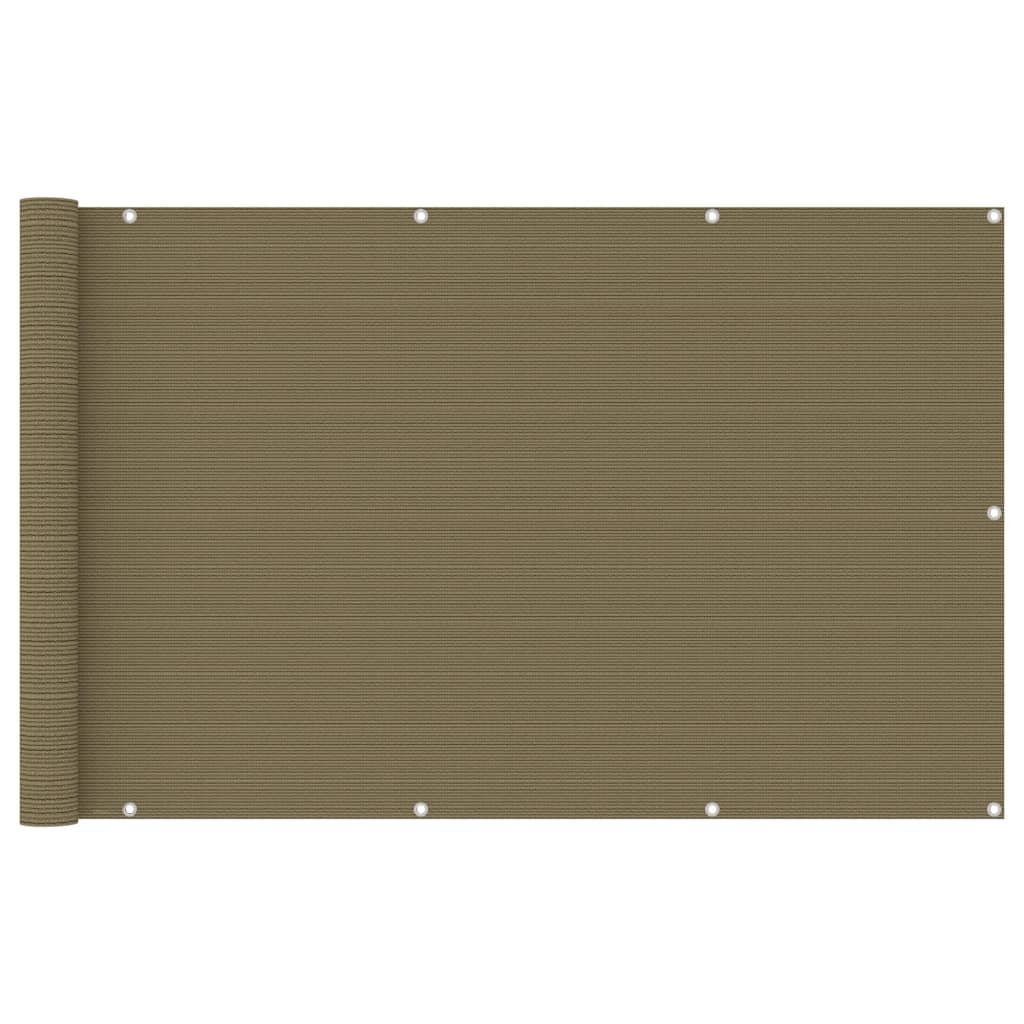 Balkon-Sichtschutz Taupe 120x400 cm HDPE