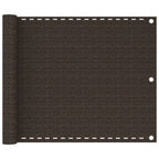 Balkon-Sichtschutz Braun 75x300 cm HDPE