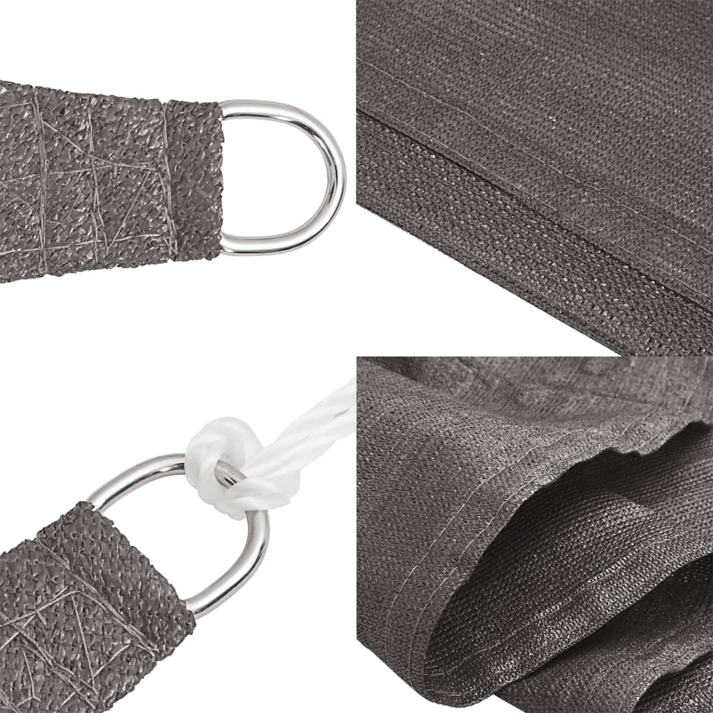 Sonnensegel 160 g/m² Anthrazit 2x2,5 m HDPE