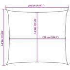 Sonnensegel 160 g/m² Anthrazit 2,5x3 m HDPE