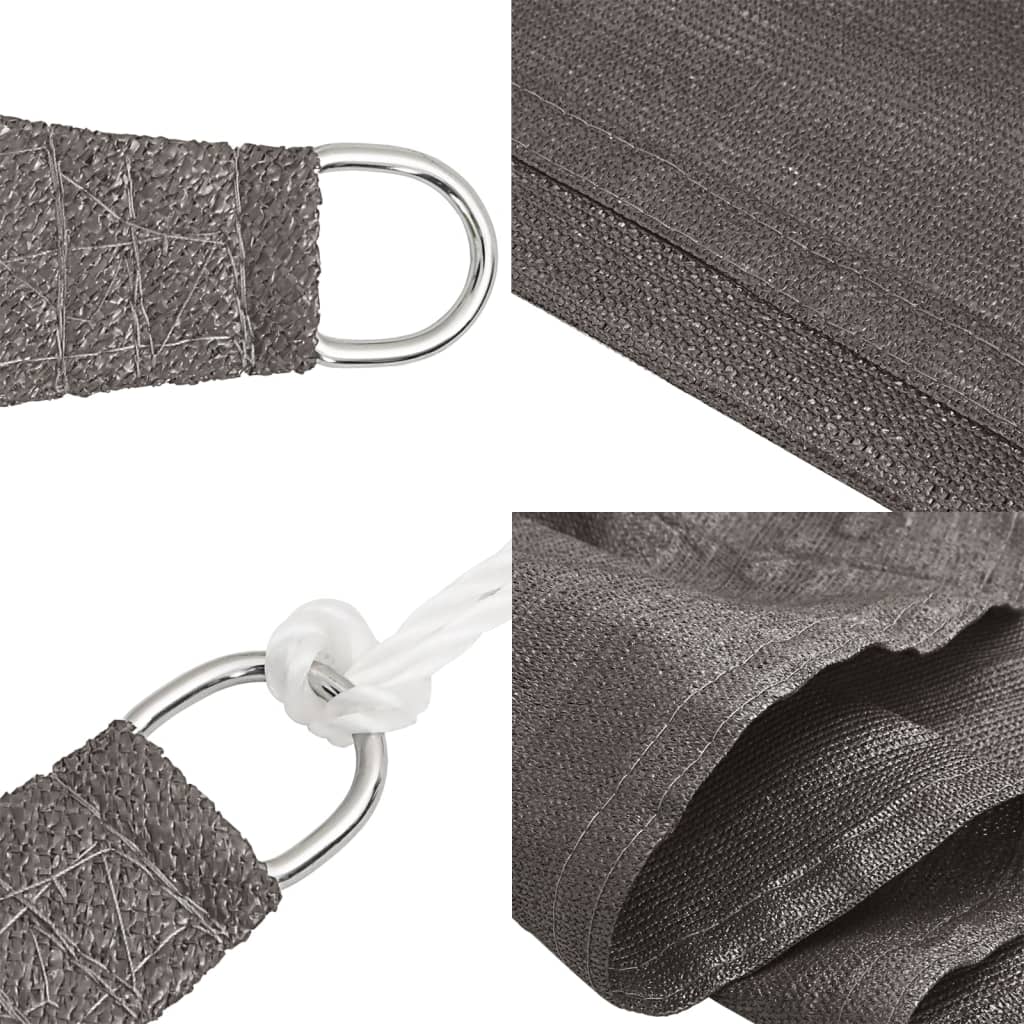 Sonnensegel 160 g/m² Anthrazit 2,5x5 m HDPE