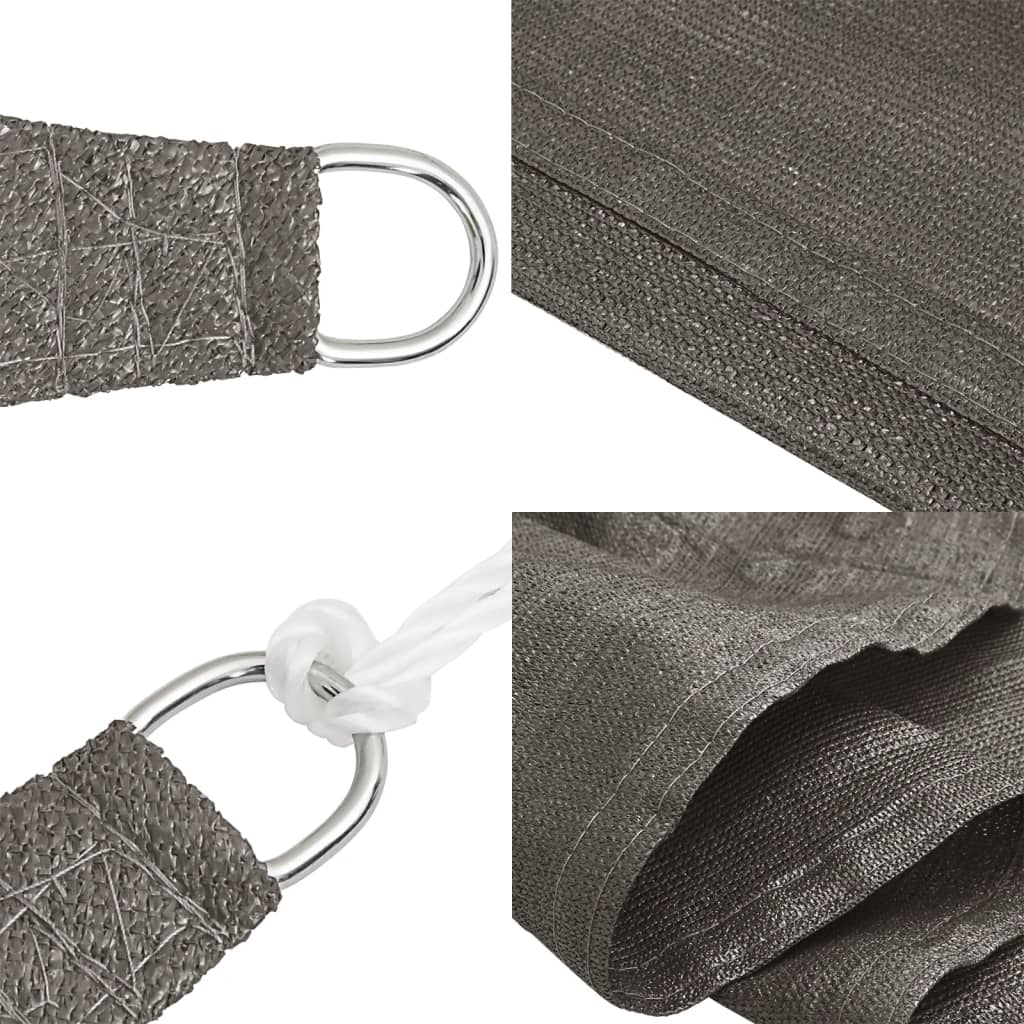Sonnensegel 160 g/m² Anthrazit 5x6 m HDPE