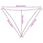 Sonnensegel 160 g/m² Anthrazit 2,5x2,5x3,5 m HDPE