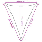Sonnensegel 160 g/m² Anthrazit 3x4x4 m HDPE