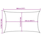 Sonnensegel 160 g/m² Beige 5x8 m HDPE