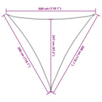 Sonnensegel 160 g/m² Beige 3x3x3 m HDPE