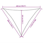 Sonnensegel 160 g/m² Beige 3x3x4,2 m HDPE