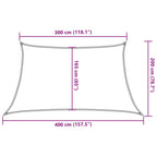 Sonnensegel 160 g/m² Beige 3/4x2 m HDPE