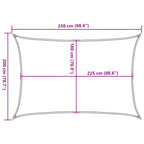 Sonnensegel 160 g/m² Creme 2x2,5 m HDPE