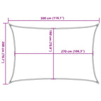 Sonnensegel 160 g/m² Creme 2x3 m HDPE