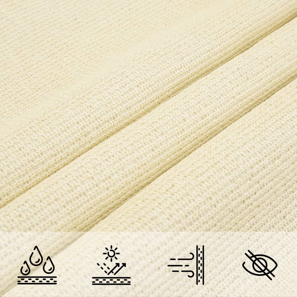 Sonnensegel 160 g/m² Creme 2x3,5 m HDPE