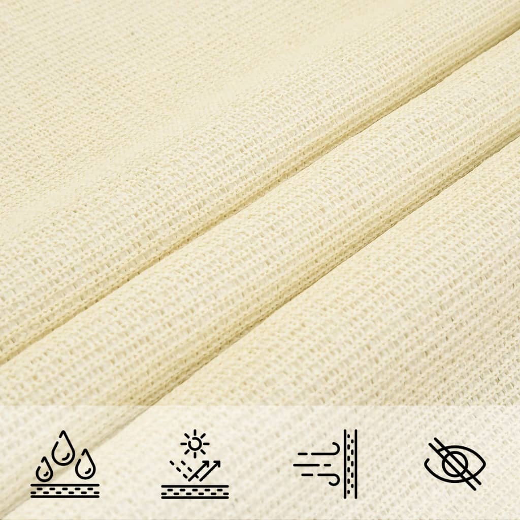 Sonnensegel 160 g/m² Creme 5x7 m HDPE