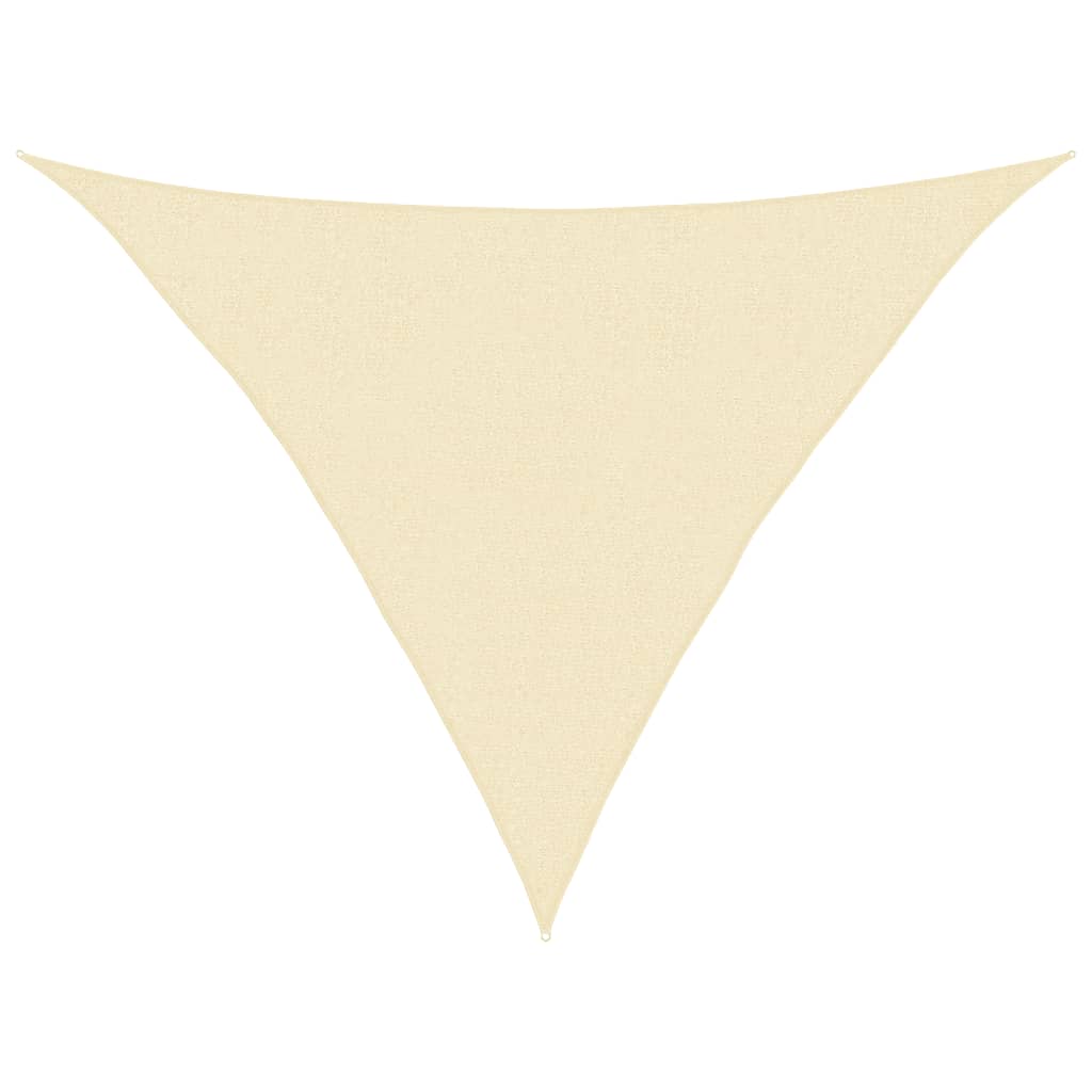 Sonnensegel 160 g/m² Cremeweiß 2,5x2,5x3,5 m HDPE