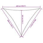 Sonnensegel 160 g/m² Creme 3x3x4,2 m HDPE