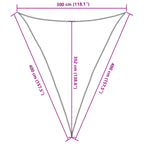 Sonnensegel 160 g/m² Cremeweiß 3x4x4 m HDPE