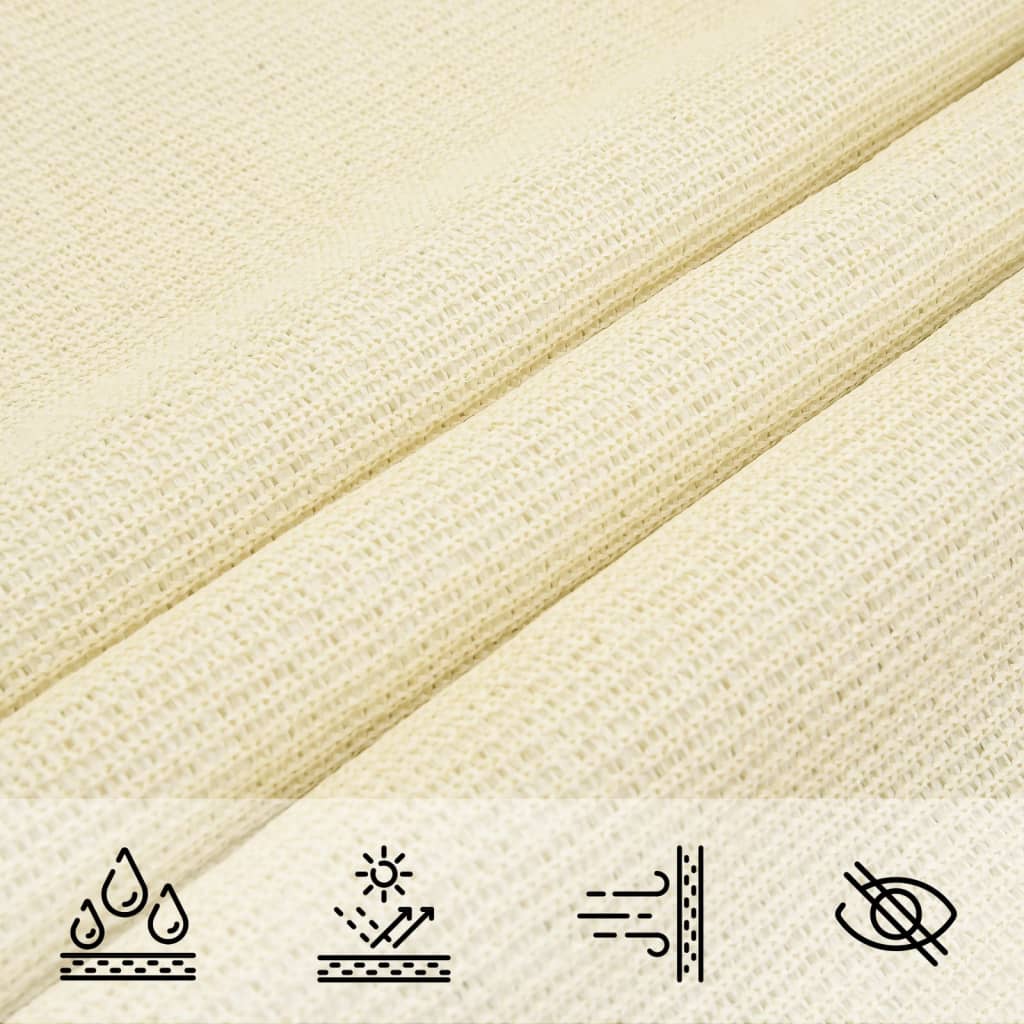 Sonnensegel 160 g/m² Creme 4,5x4,5x4,5 m HDPE