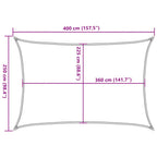 Sonnensegel 160 g/m² Weiß 2,5x4 m HDPE