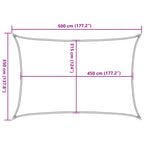 Sonnensegel 160 g/m² Weiß 3,5x5 m HDPE
