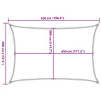 Sonnensegel 160 g/m² Weiß 4x5 m HDPE