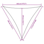 Sonnensegel 160 g/m² Weiß 4,5x4,5x4,5 m HDPE