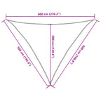 Sonnensegel 160 g/m² Weiß 5x5x6 m HDPE