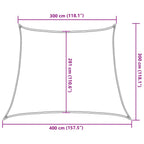 Sonnensegel 160 g/m² Weiß 3/4x3 m HDPE