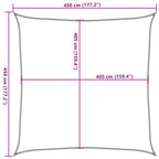 Sonnensegel 160 g/m² Hellgrün 4,5x4,5 m HDPE