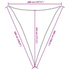 Sonnensegel 160 g/m² Hellgrün 4x5x5 m HDPE
