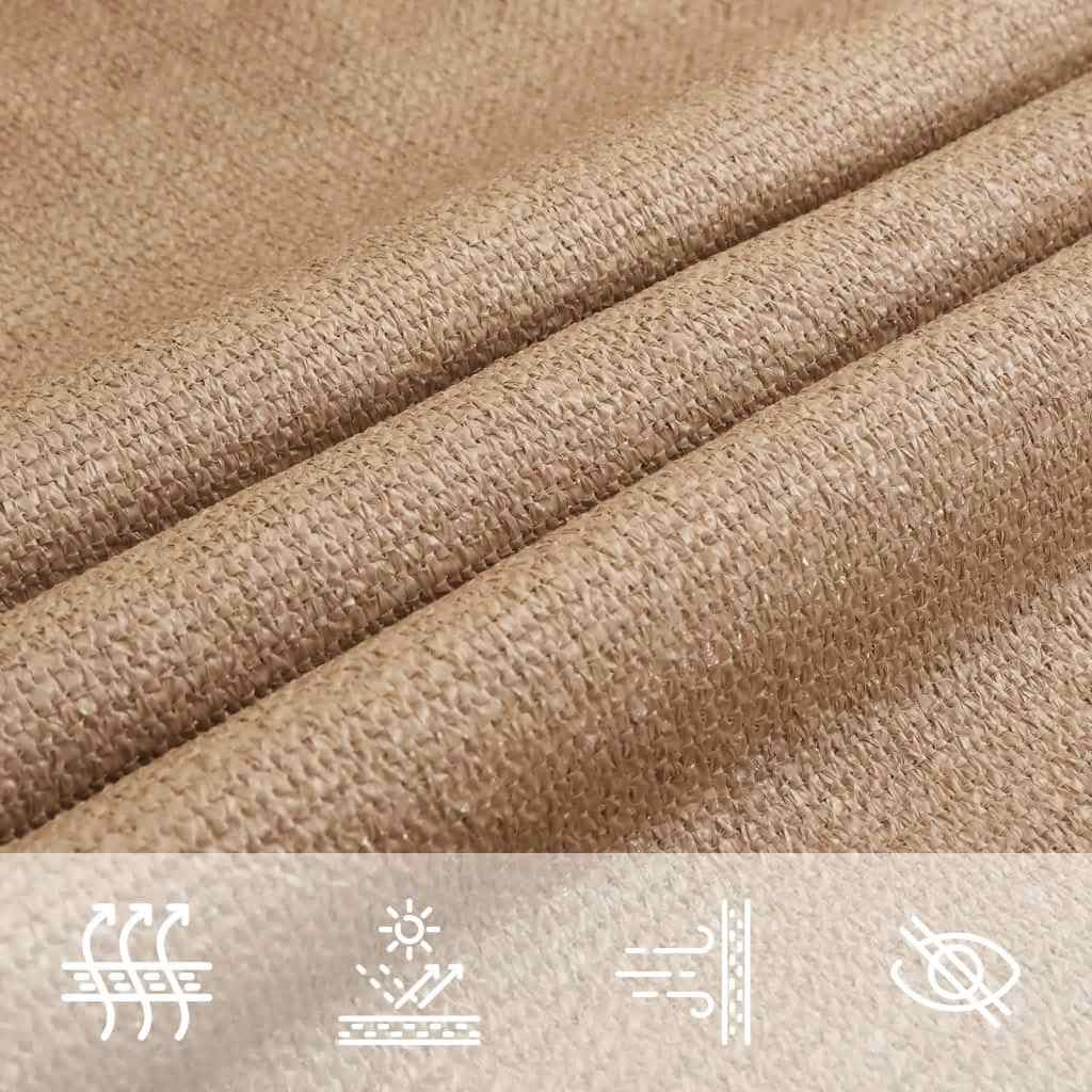 Sonnensegel 160 g/m² Taupe 6x6 m HDPE