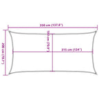 Sonnensegel 160 g/m² Taupe 2x3,5 m HDPE