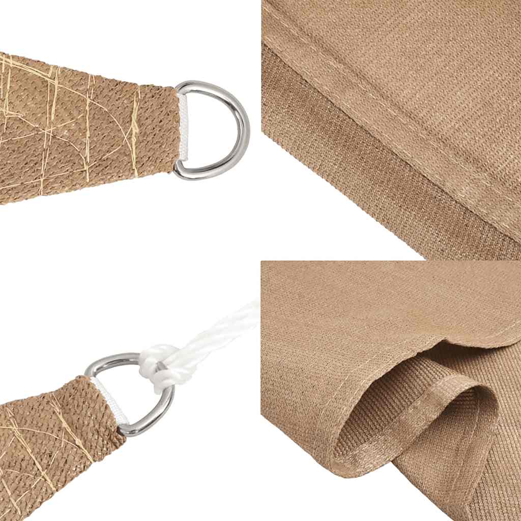 Sonnensegel 160 g/m² Taupe 5x8 m HDPE