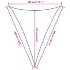Sonnensegel 160 g/m² Taupe 3x4x4 m HDPE
