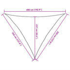Sonnensegel 160 g/m² Taupe 3,5x3,5x4,9 m HDPE