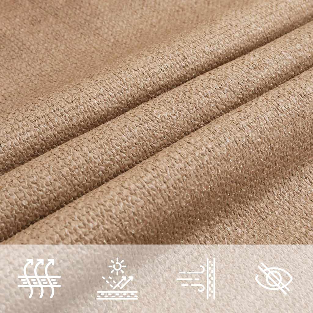 Sonnensegel 160 g/m² Taupe 6x6x6 m HDPE