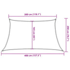 Sonnensegel 160 g/m² Taupe 3/4x2 m HDPE