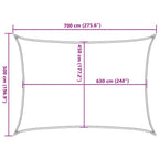 Sonnensegel 160 g/m² Rechteckig Gelb 5x7 m HDPE