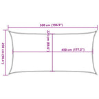 Sonnensegel 160 g/m² Rot 2,5x5 m HDPE