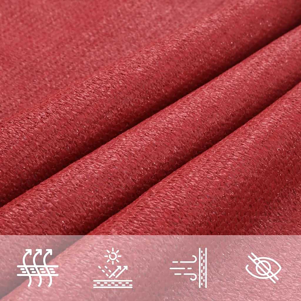 Sonnensegel 160 g/m² Rot 3x6 m HDPE