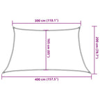 Sonnensegel 160 g/m² Rot 3/4x2 m HDPE
