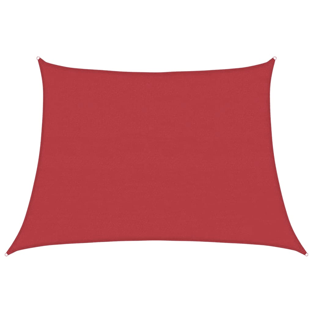 Sonnensegel 160 g/m² Rot 4/5x3 m HDPE