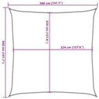 Sonnensegel 160 g/m² Orange 3,6x3,6 m HDPE