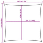 Sonnensegel 160 g/m² Quadratisch Orange 7x7 m HDPE