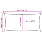 Sonnensegel 160 g/m² Rechteckig Orange 4x7 m HDPE