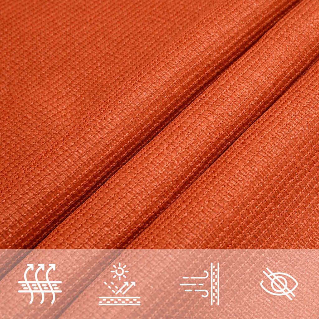 Sonnensegel 160 g/m² Orange 4x4x5,8 m HDPE