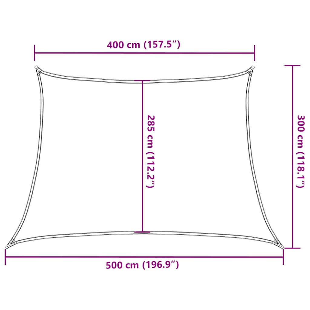 Sonnensegel 160 g/m² Trapezform Orange 4/5x3 m HDPE