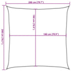 Sonnensegel 160 g/m² Schwarz 2x2 m HDPE