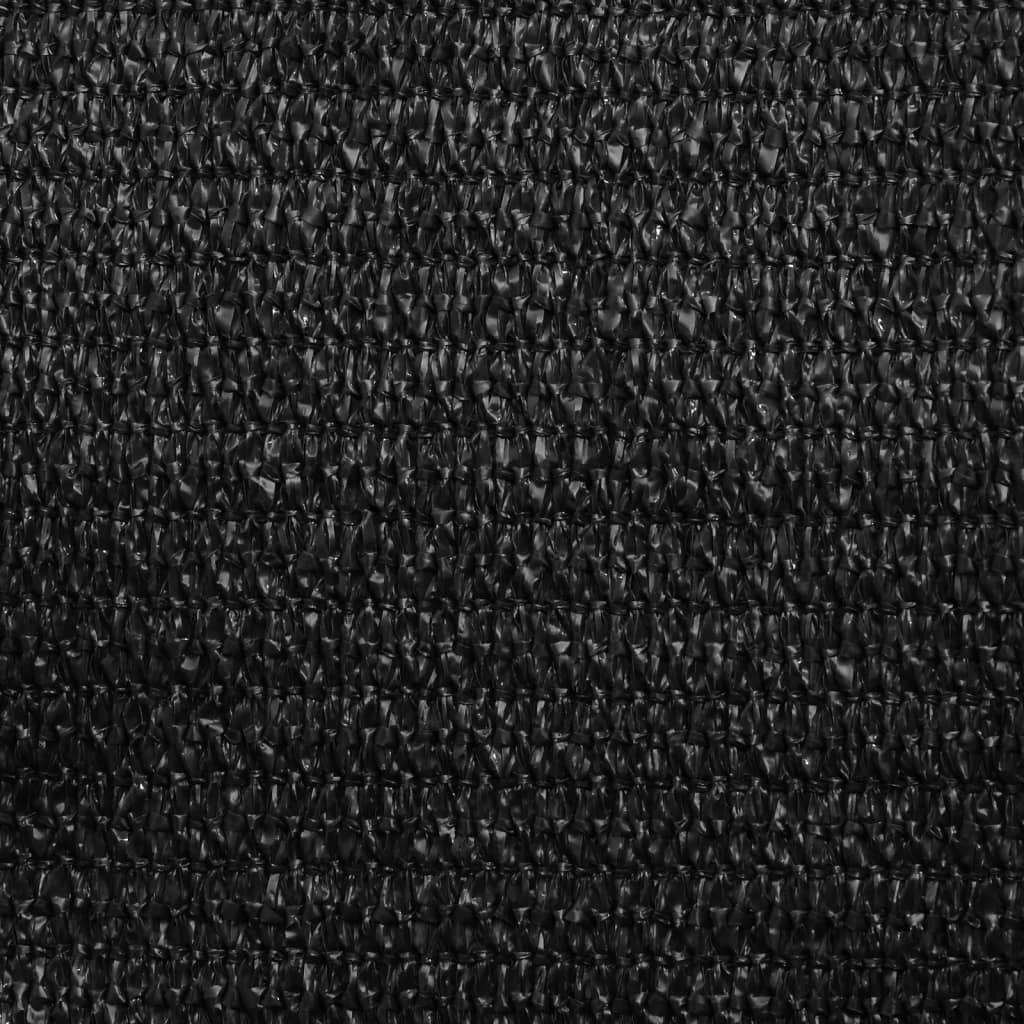 Sonnensegel 160 g/m² Schwarz 7x7 m HDPE
